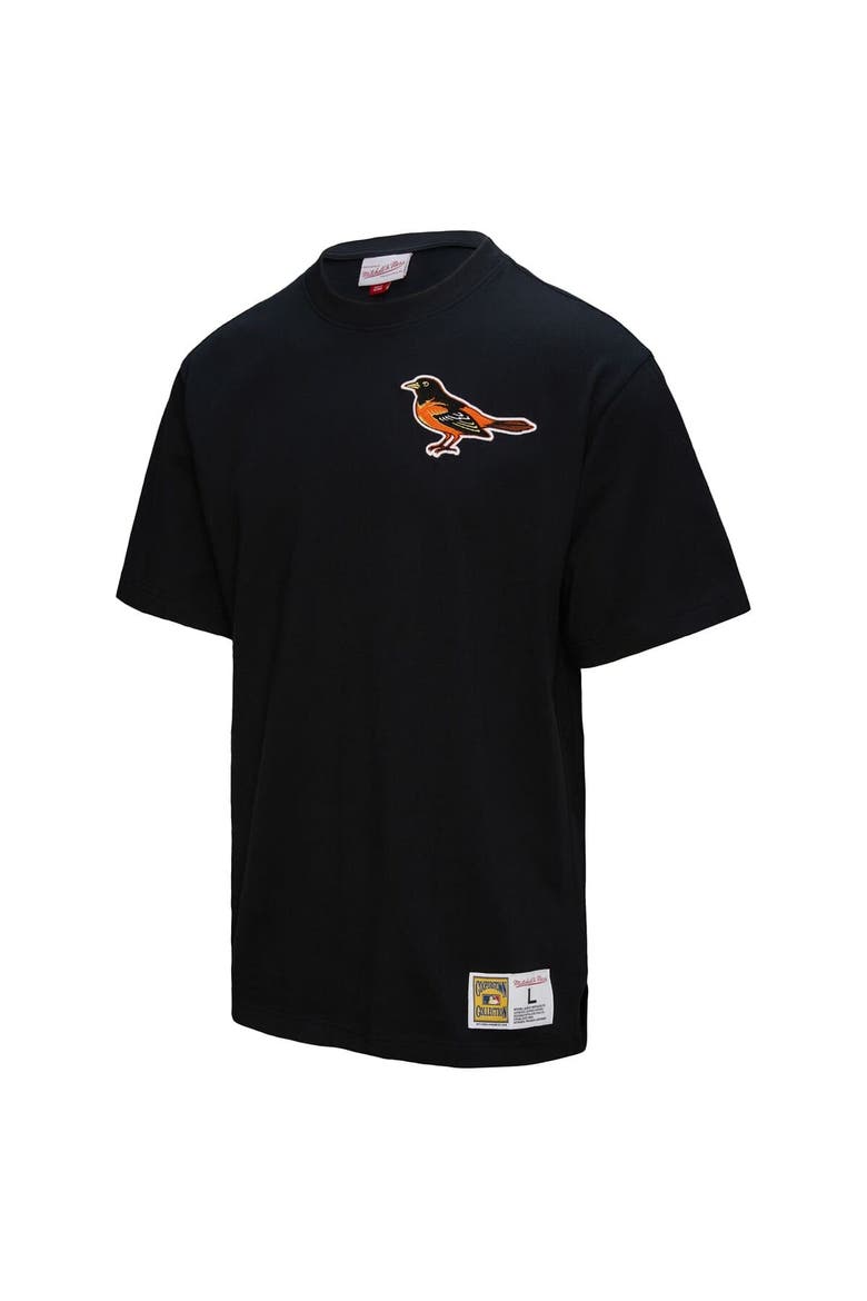 Men's Mitchell & Ness Cal Ripken Jr. Black Baltimore Orioles Legends Collection Vintage Logo T-Shirt, Alternate, color, Black