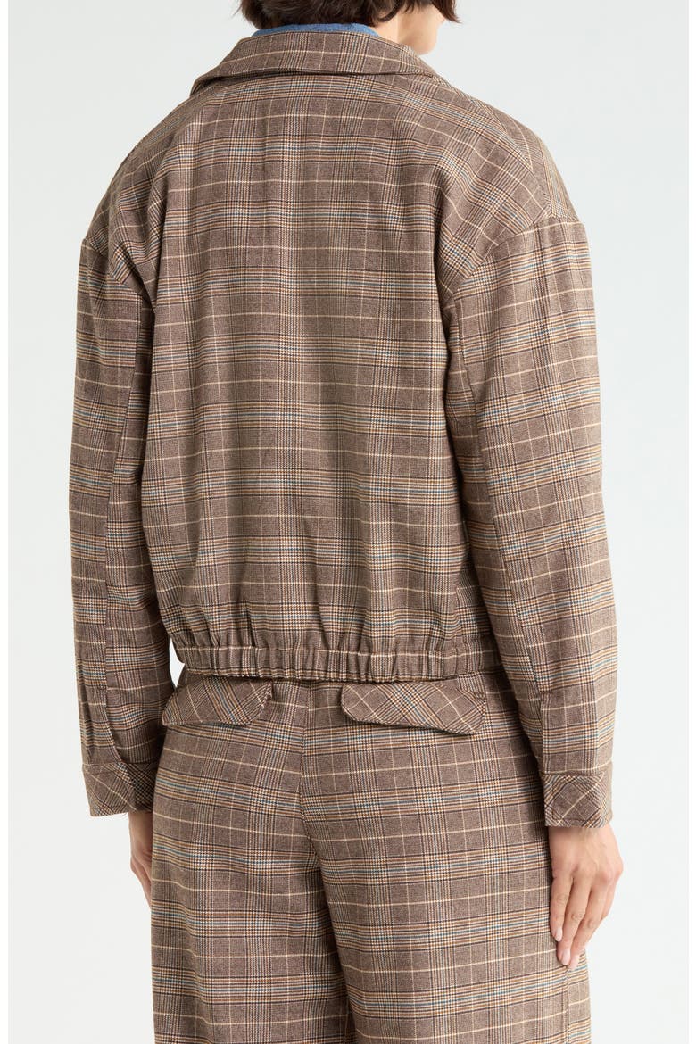 Zip Bubble Hem Jacket, Alternate, color, PLAID MULTI