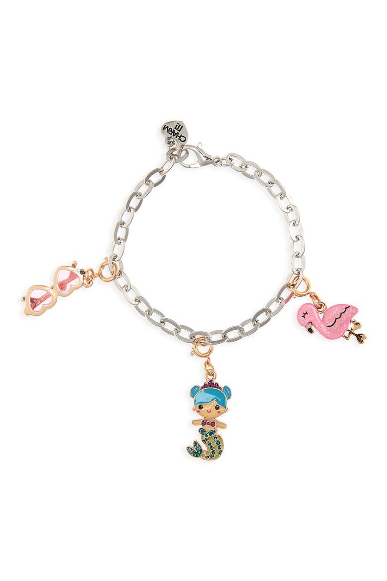 CHARM IT® Mermaid Sunset Charm Bracelet, Main, color, SILVER