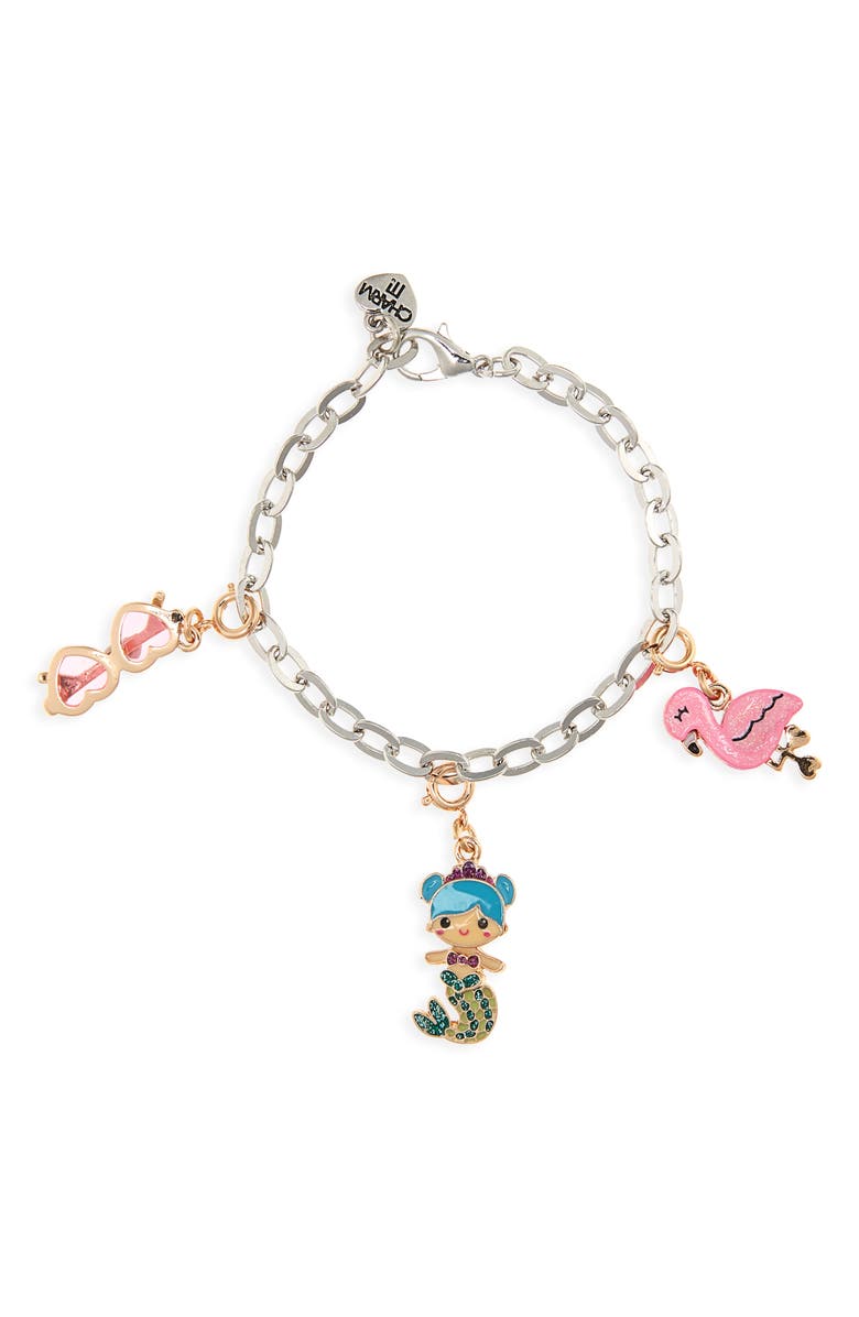 CHARM IT!<sup>®</sup> CHARM IT<sup>®</sup> Mermaid Sunset Charm Bracelet, Main, color, 