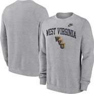 Nike Men's Nike Heather Gray West Virginia Mountaineers Legacy Classic Tackle Twill Embroidered Arch Over Logo Pullover Sweatshirt