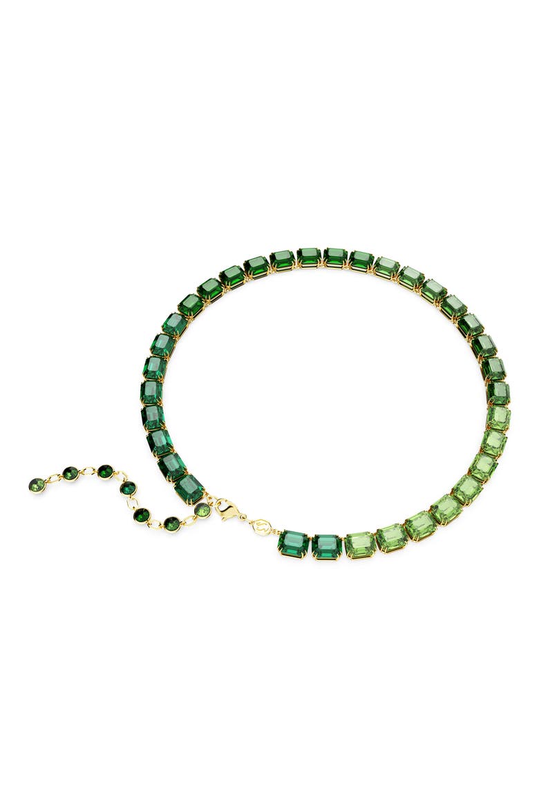 Millenia Crystal Collar Necklace, Alternate, color, GREEN
