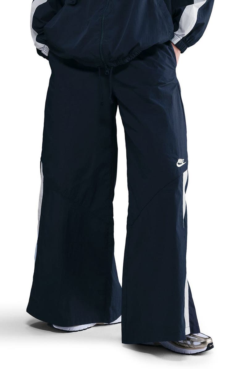 Nike Sportswear Wide Leg Pants, Main, color, Midnight Navy/ Sail
