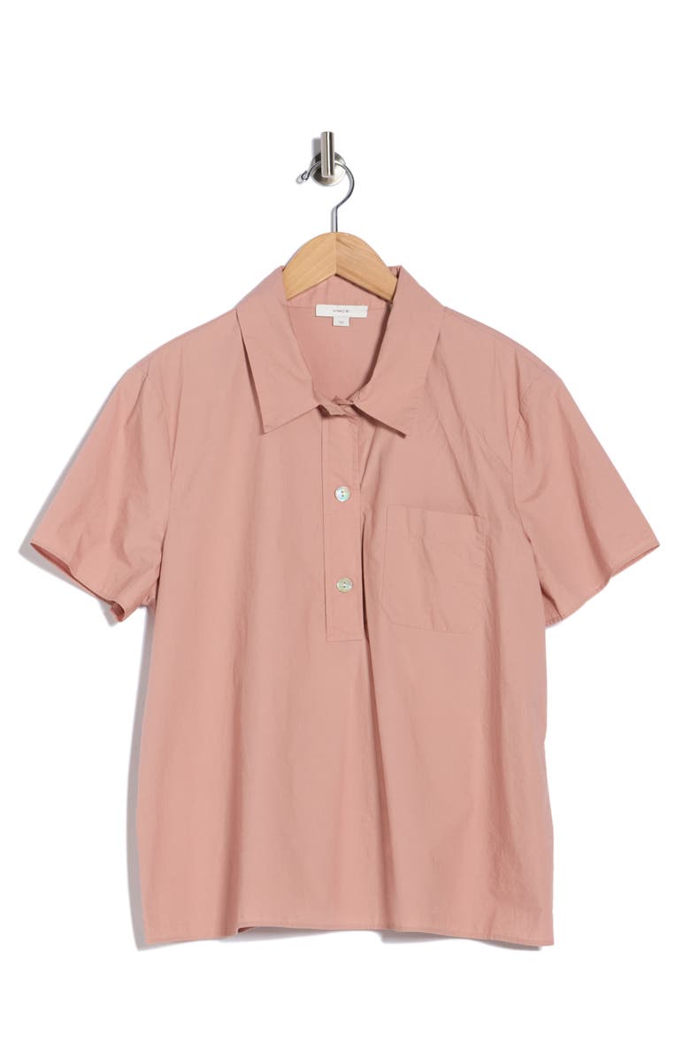 Vince Cotton Polo, Main, color, Blush Cream