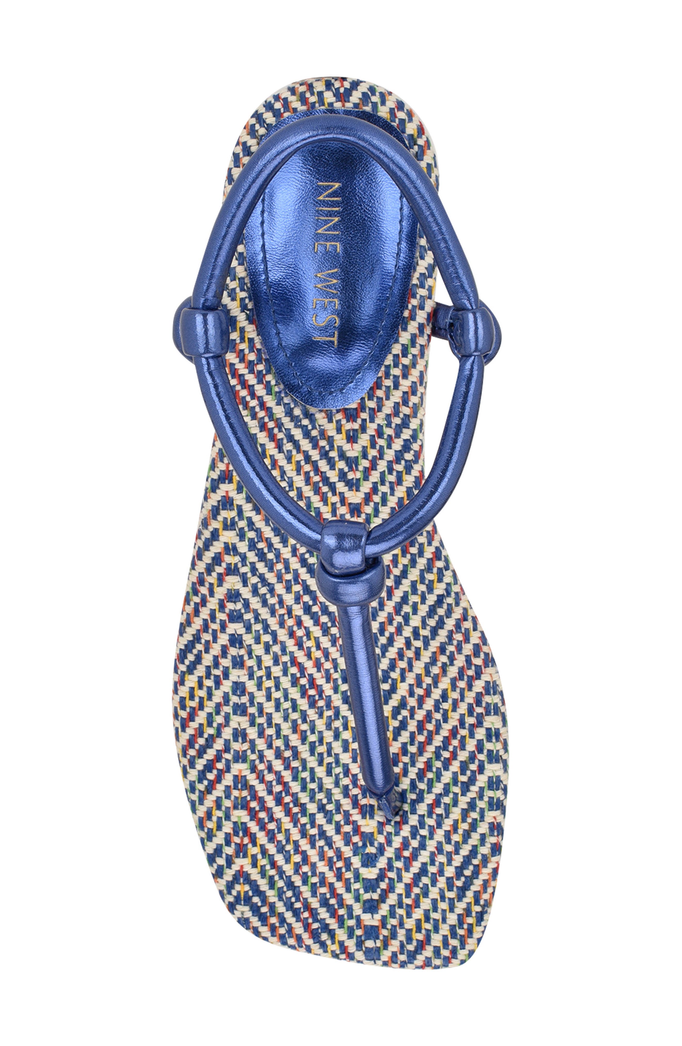 Nine West Nortny Ankle Strap Sandal, Alternate, color, Medium Blue
