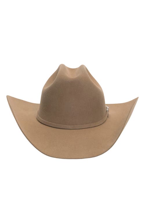 Modern Monarchie Texan Wool Felted Cowboy Hat In Camel