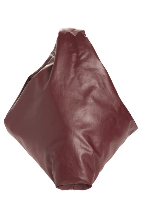 Kassl Anchor Small Oiled Canvas Top Handle Bag In Burgundy