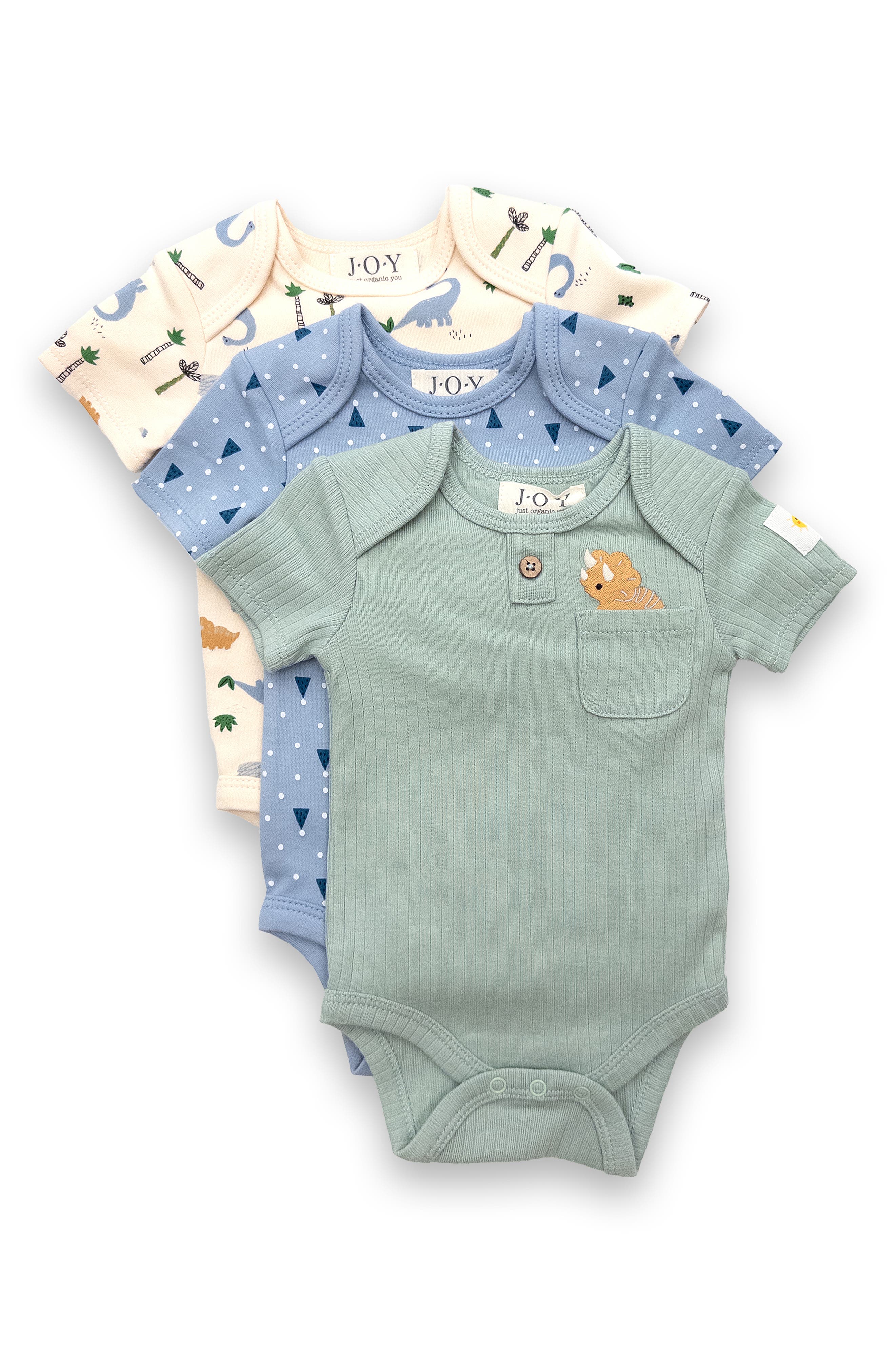 JOY JUST ORGANIC YOU 3-Pack Assorted Bodysuits