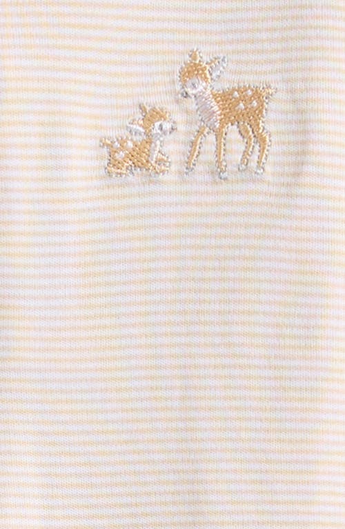Kissy Kissy Print Pima Cotton Footie In Neutral