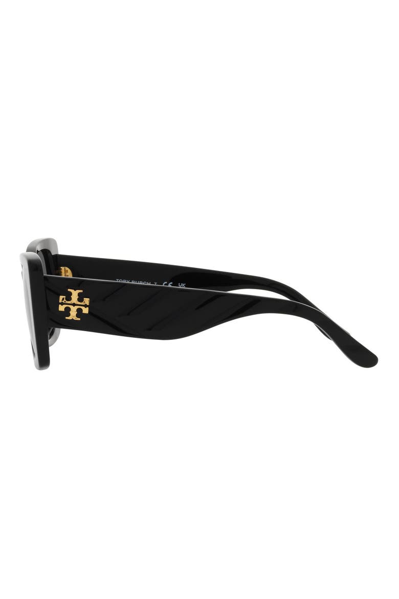 52mm Irregular Sunglasses, Alternate, color, BLACK