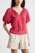 Nordstrom Puff Sleeve V-Neck Shirt
