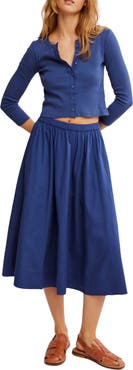 Free People Perfect Tones Cardigan & Skirt