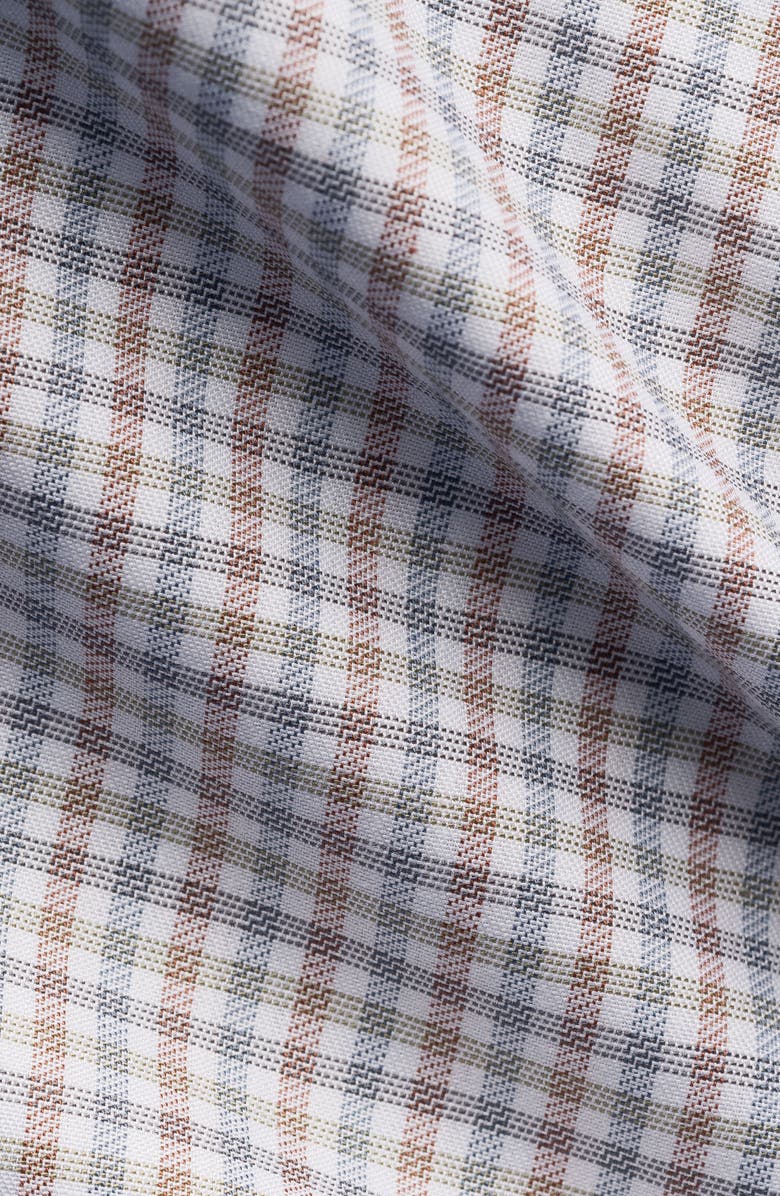 Eton Slim Fit Microcheck Shirt, Alternate, color, Medium Red