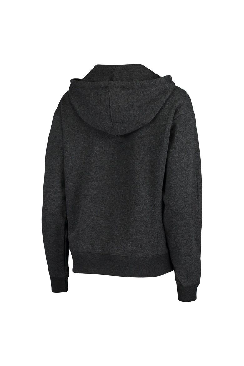 Women's '47 Heather Charcoal New Orleans Saints Cross Script Emerson Hoodie, Alternate, color, Heather Charcoal