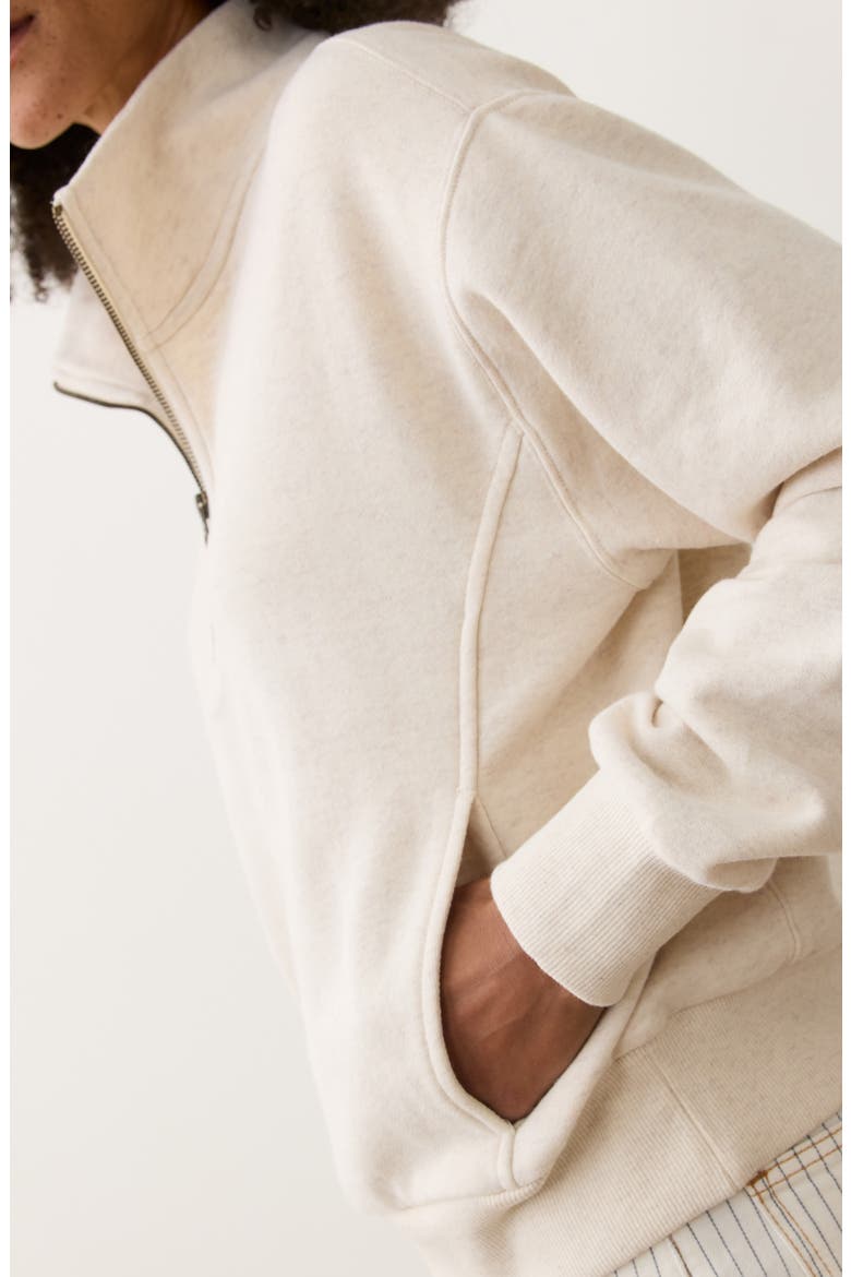 Cloud 9 Cotton Blend Fleece Half Zip Sweatshirt, Alternate, color, OATMEAL HEATHER