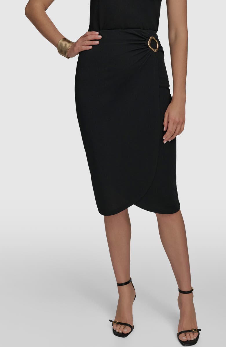 Donna Karan New York Faux Wrap Skirt, Main, color, 