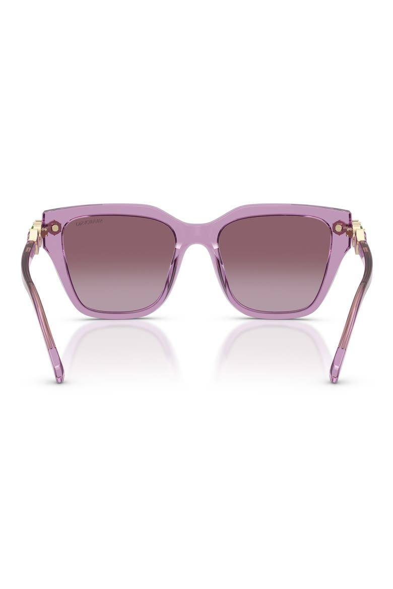 53mm Gradient Irregular Sunglasses, Alternate, color, TRANSPARENT AMETHYST / VIOLET