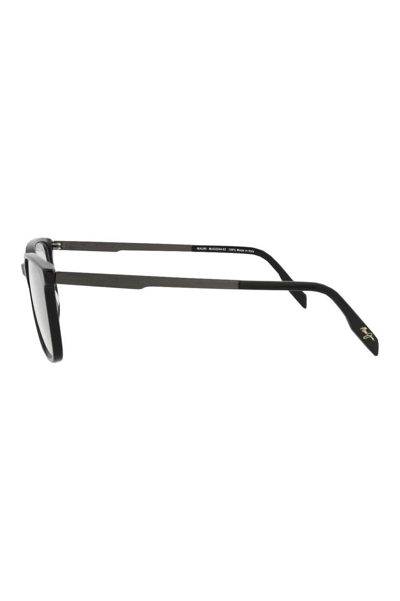 Core Optical 55mm Square Reading Glasses, Alternate, color, BLACK BLACK TRANSPARENT