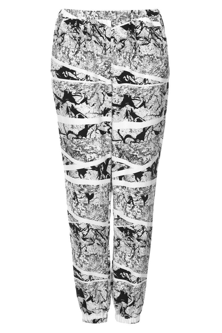 Marble Print Track Pants, Alternate, color, GREY