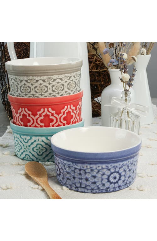Bia Cordon Bleu Set Of 4 Stoneware Dominique Soufflé Dishes In Multi