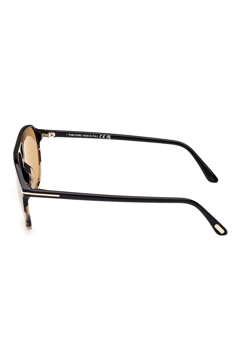 Bruce 61mm Navigator Sunglasses, Alternate, color, SHINY TORTOISE BLACK / SMOKE