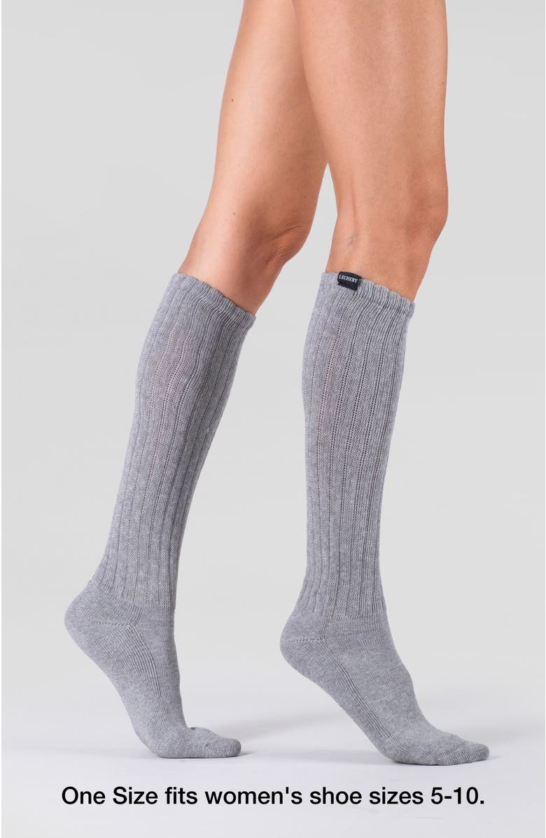 LECHERY<sup>®</sup> Gender Inclusive Scrunch Crew Socks, Alternate, color, Grey