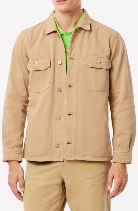 Oversize Cotton Denim Button-Up Overshirt