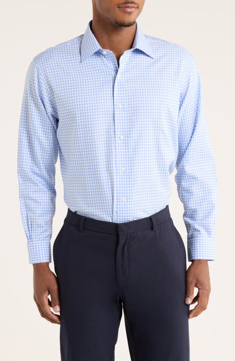 Regular Fit Gingham Twill Non-Iron Button-Up Shirt