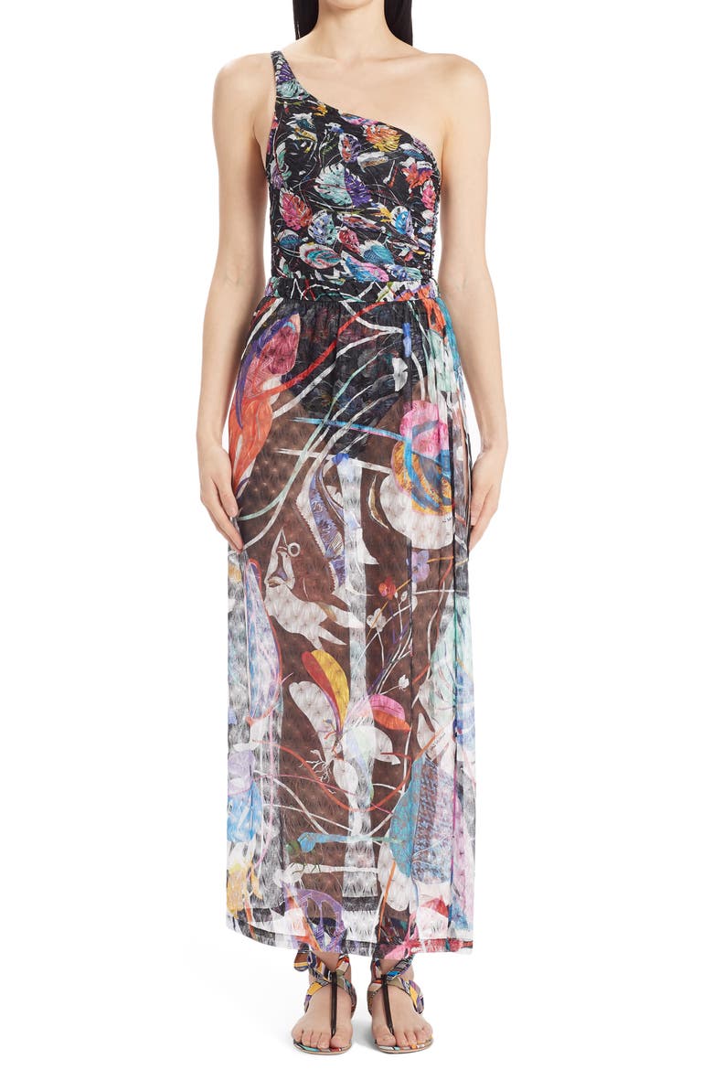 Floral Cover-Up Skirt, Alternate, color, MONSTERA NERA