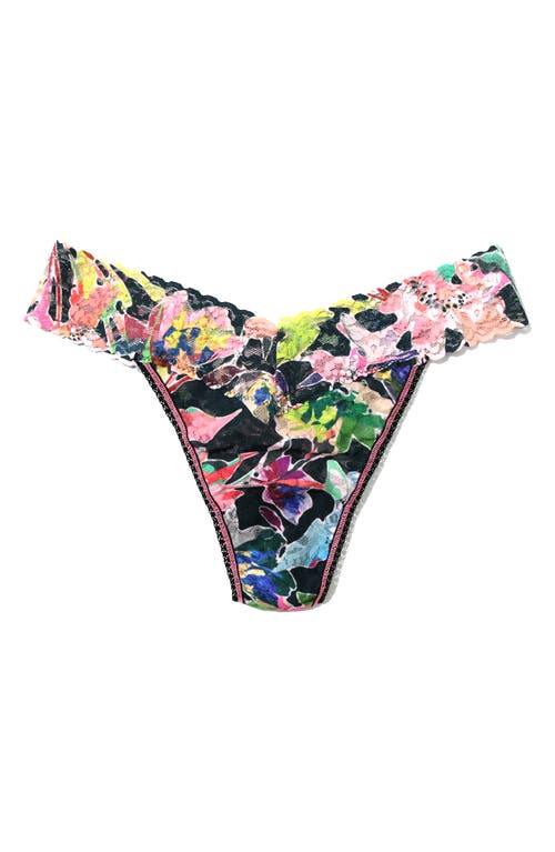 Hanky Panky Print Original Rise Thong In Black