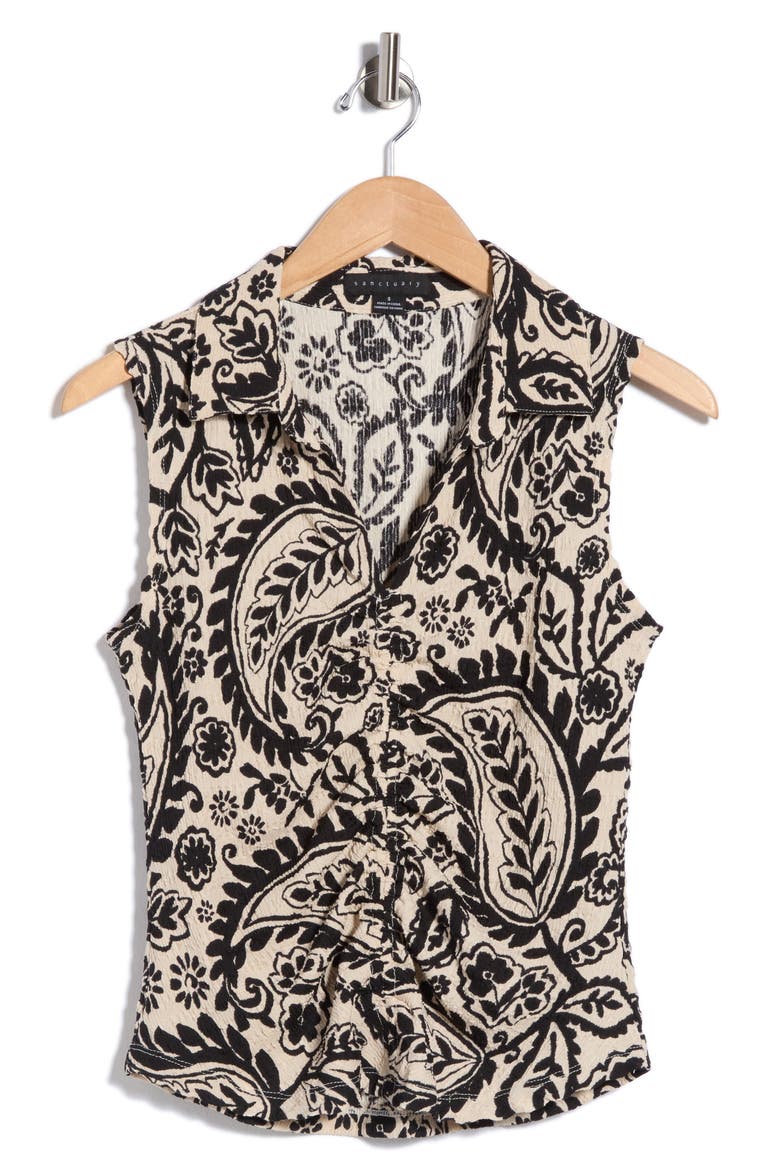 Suns Out Collared Tank, Alternate, color, DAHLIA WHITE/ BLACK