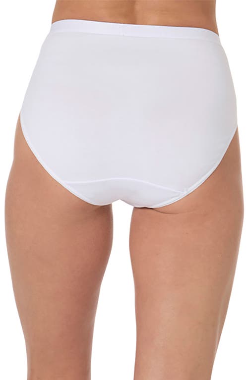 Memoi Stretch Cotton 3-pack Briefs In White
