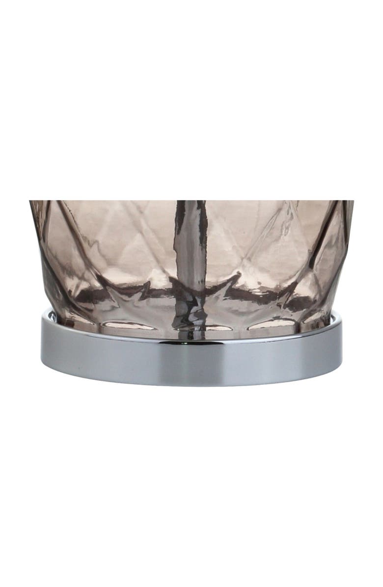 JONATHAN Y Juliette 26.5" Glass/Metal LED Table Lamp, Alternate, color, Smoked Gray