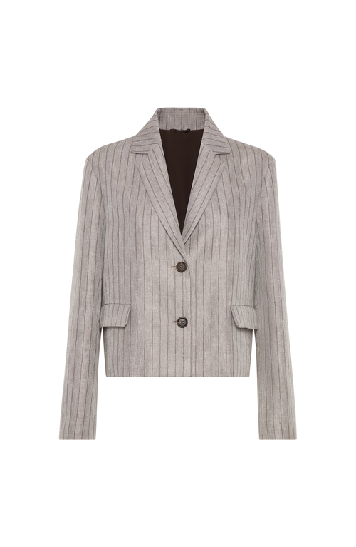 Brunello Cucinelli Cropped Blazer With Monili