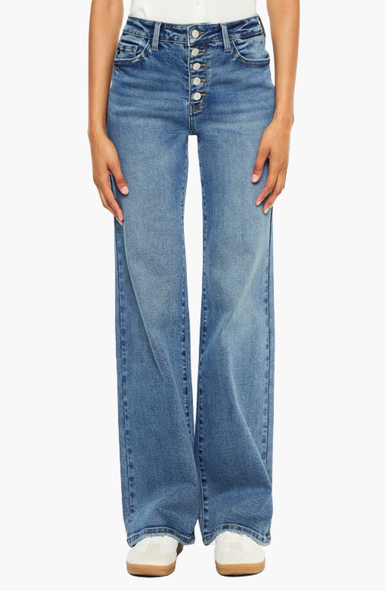 KanCan Darlene Essentials High Rise Comfort 90s Flare Jeans, Main, color, 