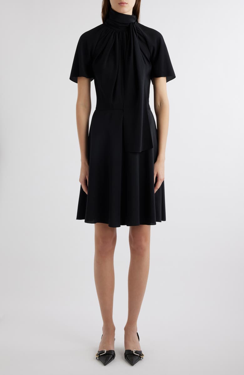 Givenchy Knot Collar Silk Dress, Main, color, 