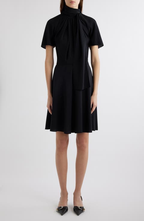 ワンピース Givenchy Black Mini Dress With Bow Givenchy 4G-bow Taffeta Mini Dress | Black | FARFETCH