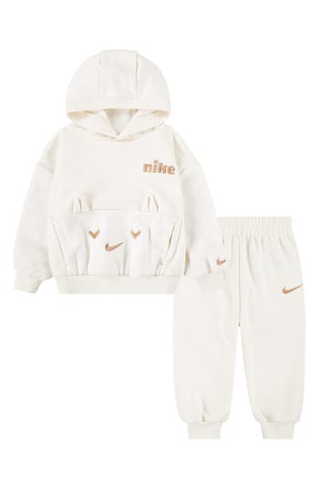 Nike Kids' Cozy Comfort Hoodie & Joggers Set In White