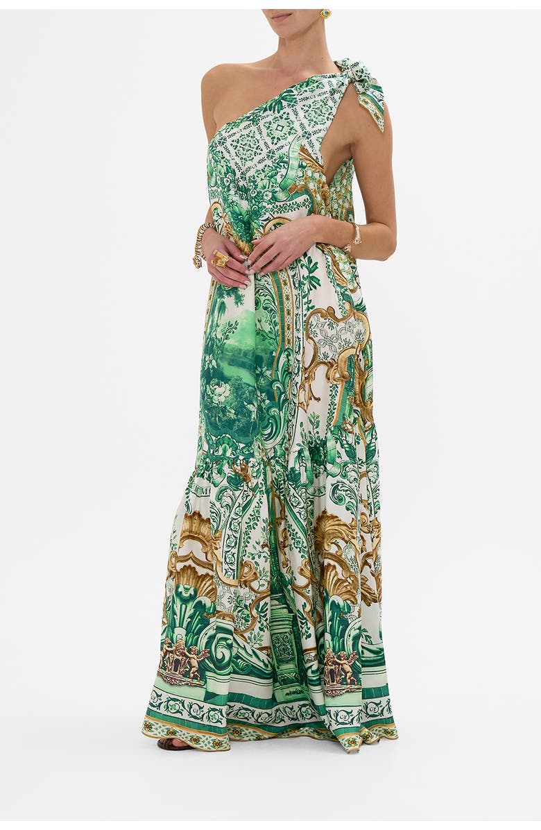 Camilla Tie One Shoulder Dress Corridor Of Calm, Alternate, color, 