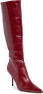 Steve Madden Pallmer Croc Embossed Faux Leather Boot