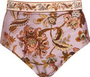 Zimmermann Aster High Waist Bikini Bottoms