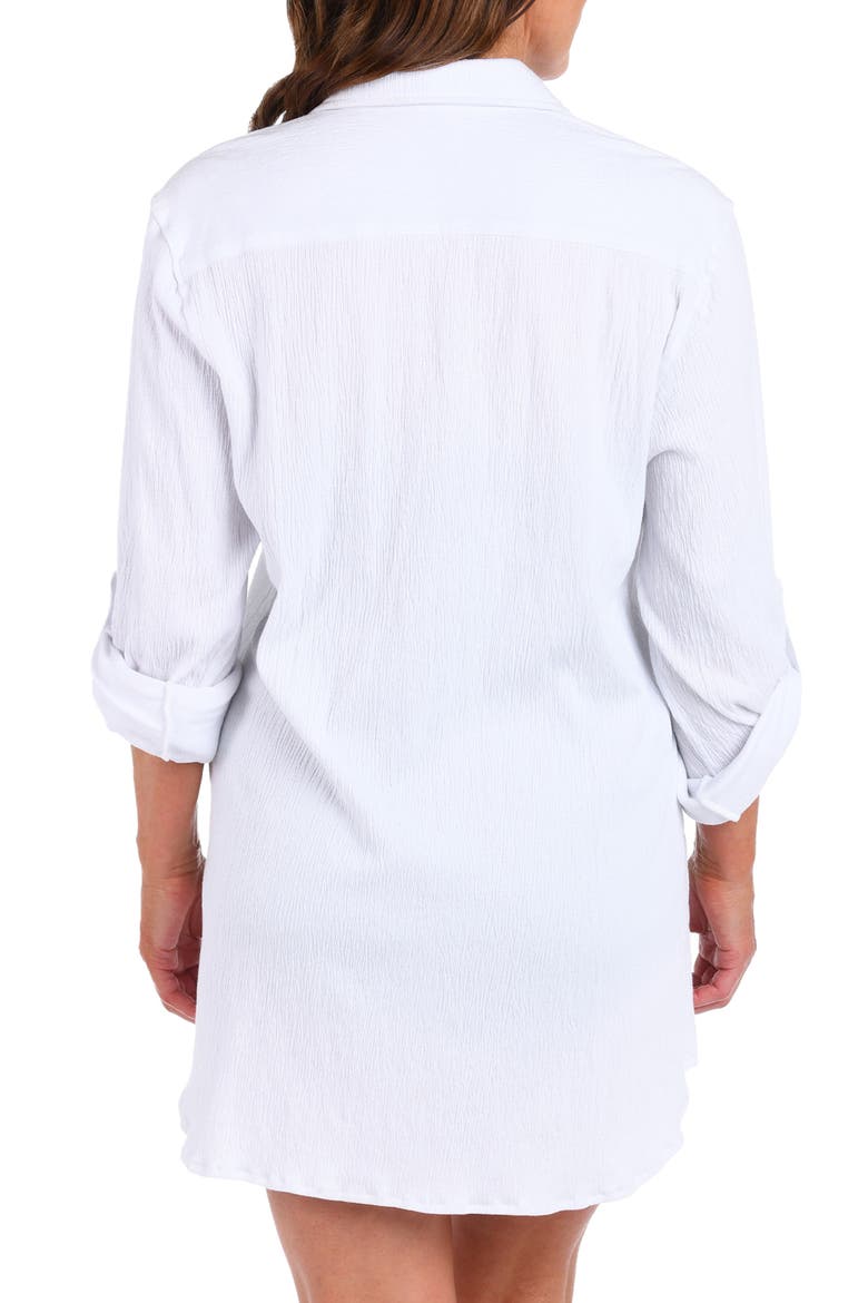 Button Down Shirt Cover-Up, Alternate, color, WHITE