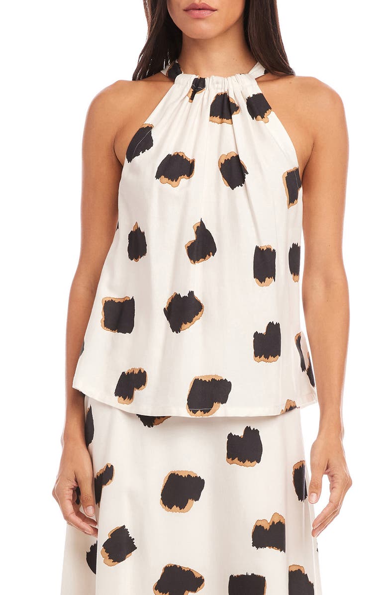 FIFTEEN TWENTY Sicilie Print Sleeveless Top, Main, color, White Print
