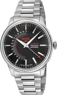 GEVRIL Guggenheim Swiss Automatic Bracelet Watch, 44mm