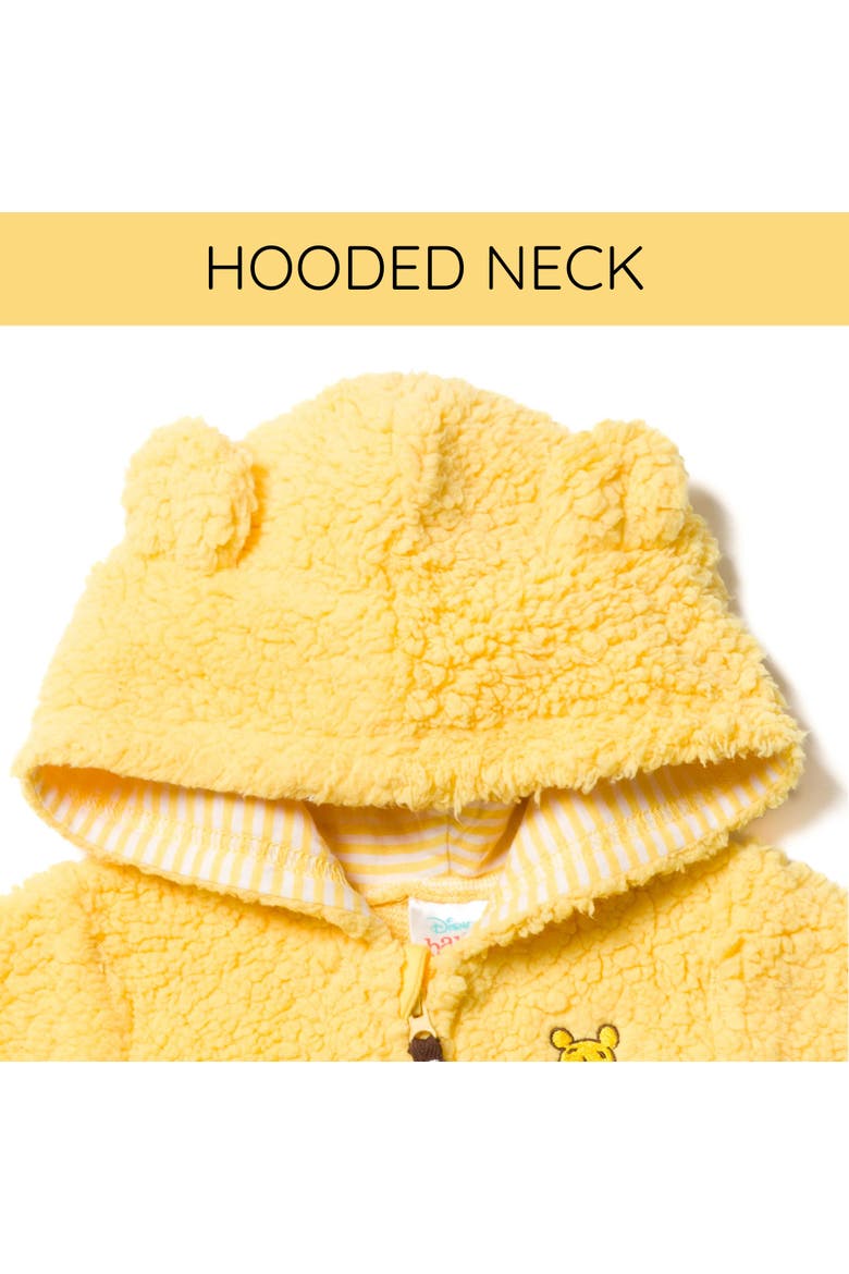 Winnie the Pooh Fleece Hooded Jumpsuit, Alternate, color, Winnie the Pooh Yellow