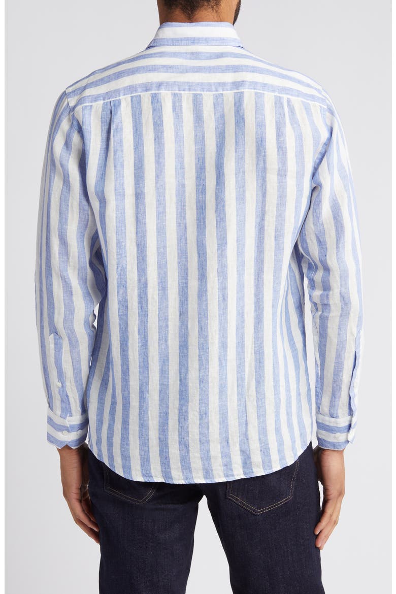 Crown Crafted Nils Linen Button-Up Shirt, Alternate, color, CASCADE BLUE