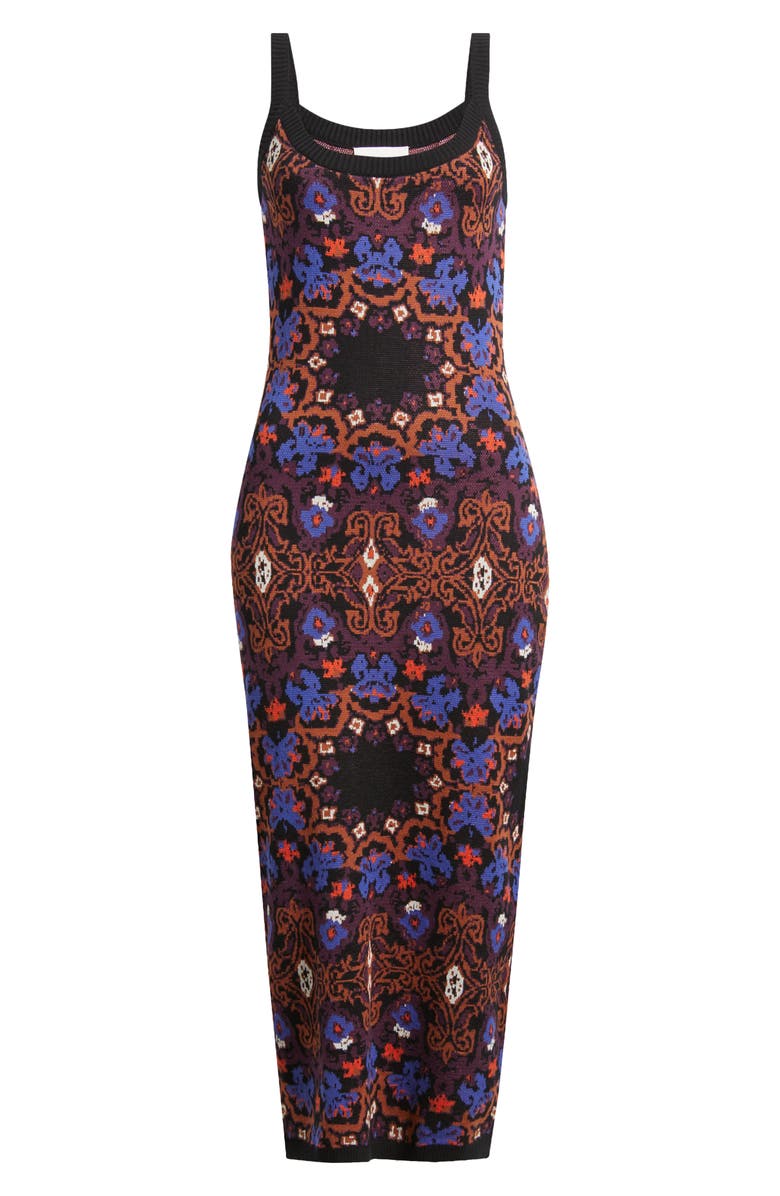 Cleobella Payton Pattern Cotton Midi Sweater Dress, Alternate, color,