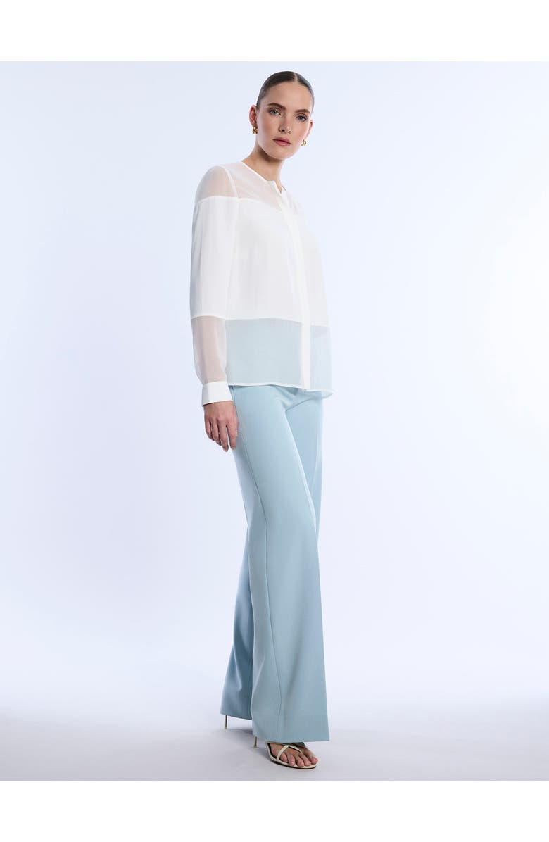 BCBGMAXAZRIA Sheer Panel Blouse, Alternate, color, Jasmine