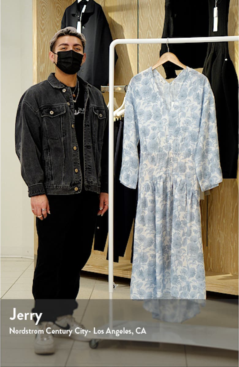 Dahlia Print Long Sleeve Dress, sales video thumbnail