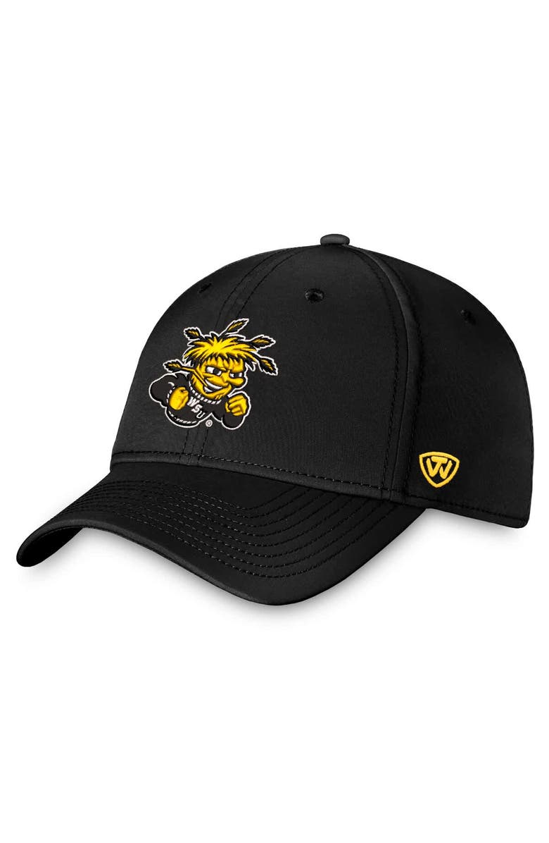 TOP OF THE WORLD Men's Top of the World Black Wichita State Shockers Reflex 2.0 Logo Flex Hat, Main, color, Black